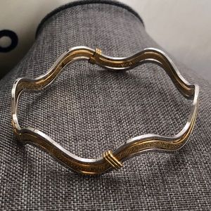 Vintage Avon gold and silver tone bangle bracelet